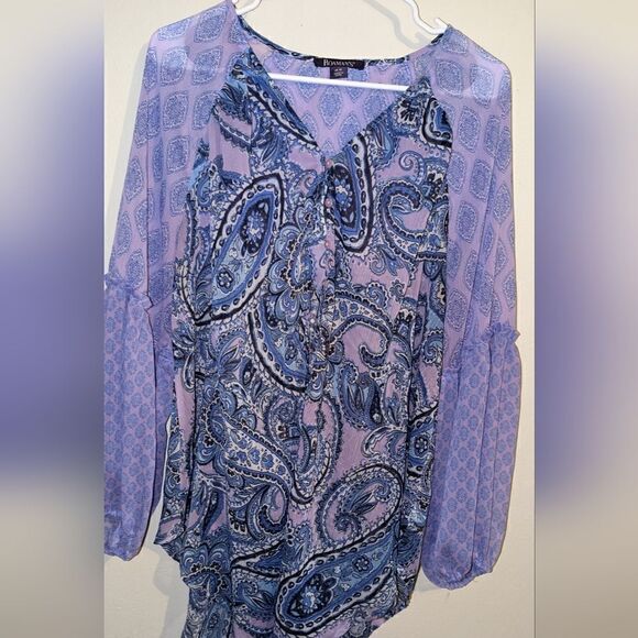 NWOT Roman's sheer blouse - Picture 7 of 9